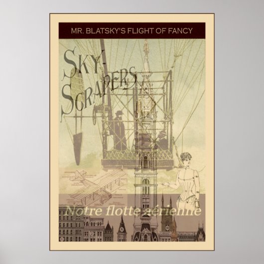 SteamPunk ~ Mr Blatsky's vlucht naar Fancy Poster (Voorkant)