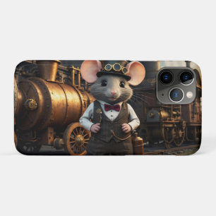 Steampunk Muis en Trein Case-Mate iPhone Case