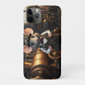 Steampunk Muis en Trein Case-Mate iPhone Case (Achterkant)