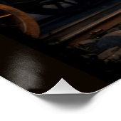 Steampunk Muis en Trein Perfect Poster (Hoek)