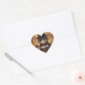 Steampunk Muis Kapitein Fuzzypaws Hart Sticker (Envelop)
