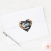 Steampunk Muis Kapitein Squeakleton Hart Sticker (Envelop)