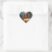 Steampunk Muis Kapitein Squeaky Hart Sticker (Tas)