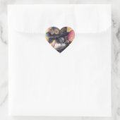 Steampunk Muis Kapitein Whiskerfield Hart Sticker (Tas)