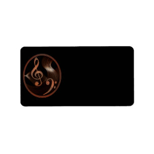 Steampunk Music Design-labels (medium) Etiket