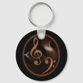 Steampunk Music Design Sleutelhanger (Voorkant)