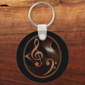 Steampunk Music Design Sleutelhanger (Voorkant)