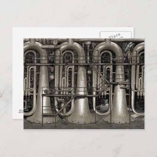 Steampunk Music Factory Briefkaart (Voorkant / Achterkant)