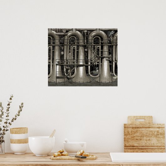 Steampunk Music Factory Poster (Keuken)