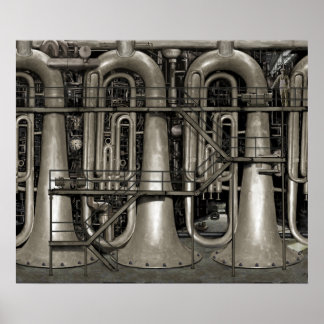 Steampunk Music Factory Poster