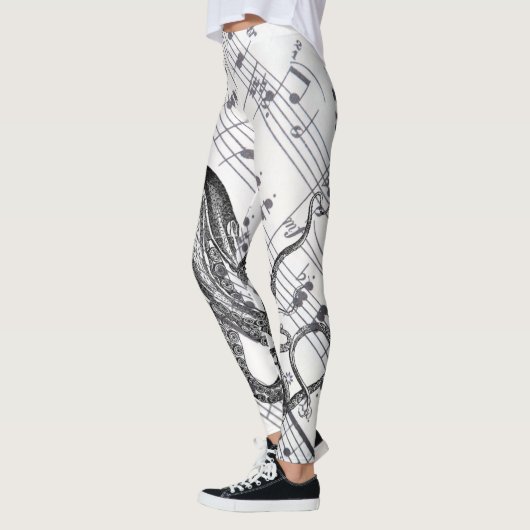 steampunk muziek nautische zee- octopus leggings (Links)