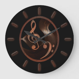 Steampunk Muziek ontwerp muur klok
