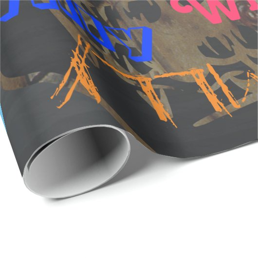 Steampunk Naam Collage 🎁 Geweldig Word Cloud Fun Cadeaupapier (Rol Hoek)