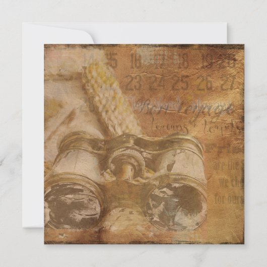 Steampunk nautische verrekijker Scrapbook Briefpap Notitiekaartje (Achterkant)