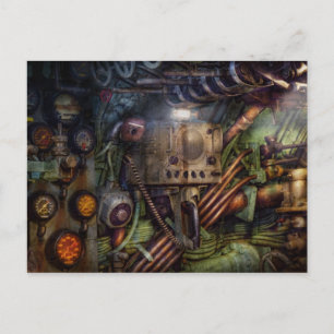 Steampunk - Naval - Comm station Briefkaart