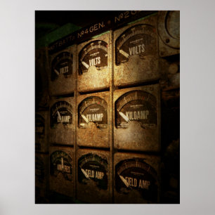 Steampunk - Naval - Elektrisch elektriciteitsnet Poster