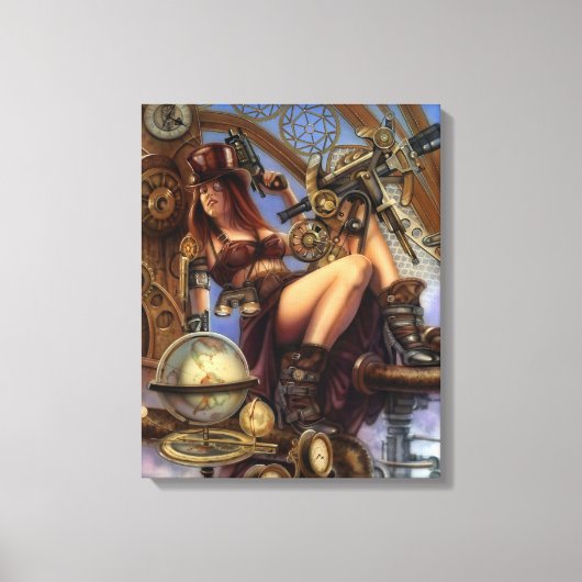 Steampunk Navigator Wrapped Canvas Afdruk (Voorkant)