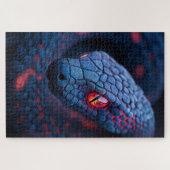 Steampunk Neon Snake Head Legpuzzel (Horizontaal)