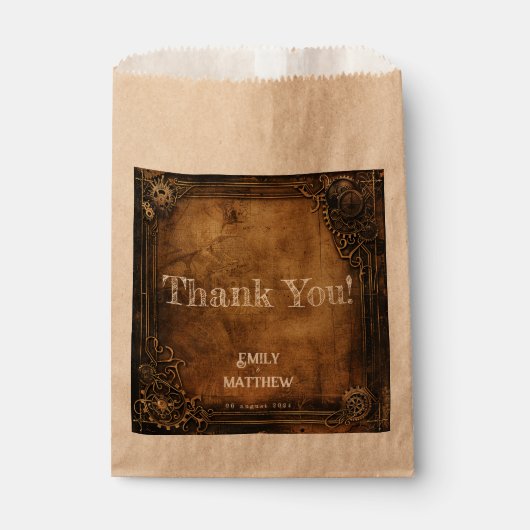 Steampunk Noir Affair Bruiloft Bedankzakje (Voorkant)