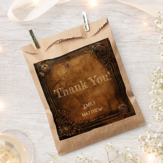 Steampunk Noir Affair Bruiloft Bedankzakje (Geknipt)