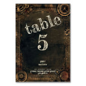 Steampunk Noir Affair Bruiloft Kaart (Voorkant)