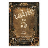 Steampunk Noir Affair Bruiloft Kaart (Voorkant)