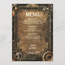 Steampunk Noir Affair Bruiloft Menu