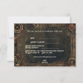 Steampunk Noir Affair Bruiloft RSVP Kaart (Voorkant)