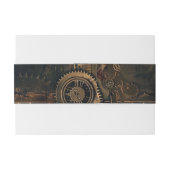 Steampunk Noir Affair Uitnodiging Belly Band Uitnodigingen Wikkel (Achterkant Voorbeeld)