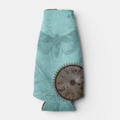 Steampunk Noodlijdende Vlinder  Flesjeskoeler (Voorkant)