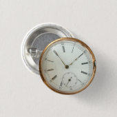 Steampunk Nostalgische Tempus Fugit Fob Horloge Bu Ronde Button 3,2 Cm (Voorkant /achterkant)
