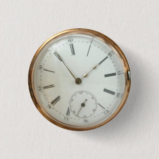 Steampunk Nostalgische Tempus Fugit Fob Horloge Ronde Button 3,2 Cm (Voorkant)