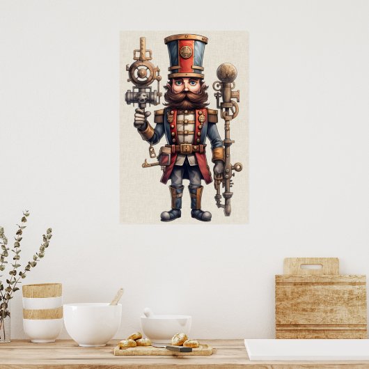 Steampunk Notenkraker Poster (Keuken)