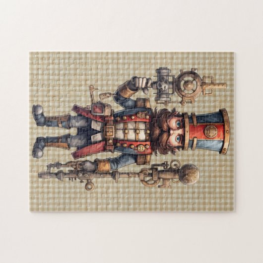 Steampunk Notenkraker Puzzel Legpuzzel (Horizontaal)