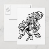Steampunk Octopus Briefkaart (Voorkant / Achterkant)