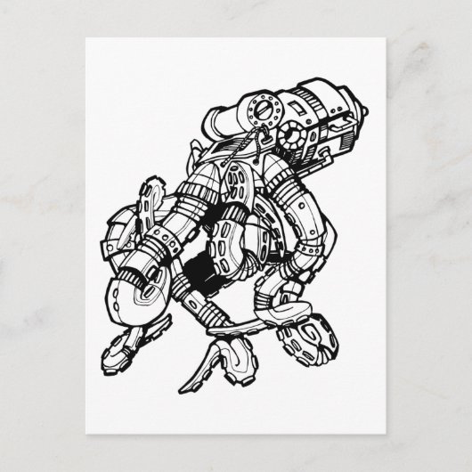 Steampunk Octopus Briefkaart (Voorkant)