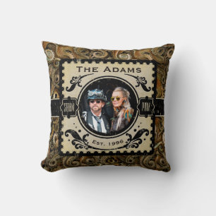 Steampunk Octopus Bruin Victoriaans Jubileum Kussen