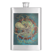 Steampunk Octopus & Clockwork Classic Flask Flacon (Voorkant)
