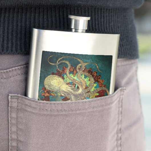 Steampunk Octopus & Clockwork Classic Flask Flacon (Voorbeeld)