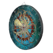 Steampunk Octopus & Clockwork Gears Dartbord (Voorkant Rechts)