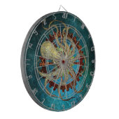 Steampunk Octopus & Clockwork Gears Dartbord (Voorkant Links)