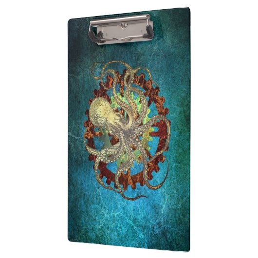 Steampunk Octopus & Clockwork Gears Klembord (Links)