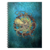 Steampunk Octopus & Clockwork Gears Notitieboek (Voorkant)