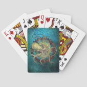 Steampunk Octopus & Clockwork Gears Pokerkaarten (Achterkant)