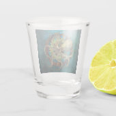 Steampunk Octopus & Clockwork Gears Shot Glas (Achterkant)