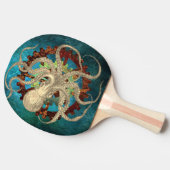 Steampunk Octopus & Clockwork Tafeltennisbatje (Zijkant)