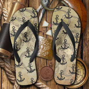 Steampunk Octopus en Ankers Teenslippers