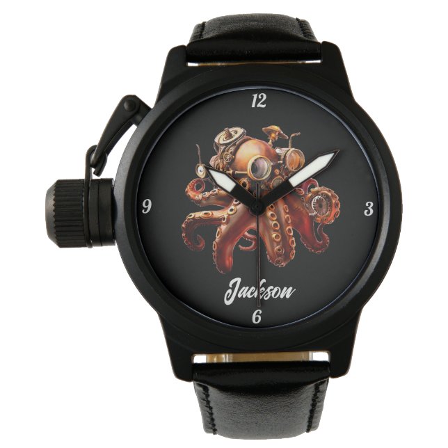 Steampunk Octopus Horloge (Voorkant)