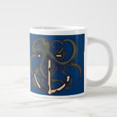 Steampunk octopus over anker grote koffiekop (Rechts)