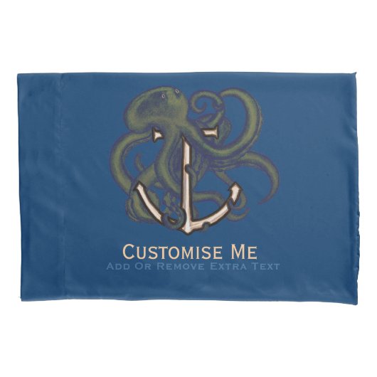 Steampunk octopus over anker kussensloop (Voorkant)